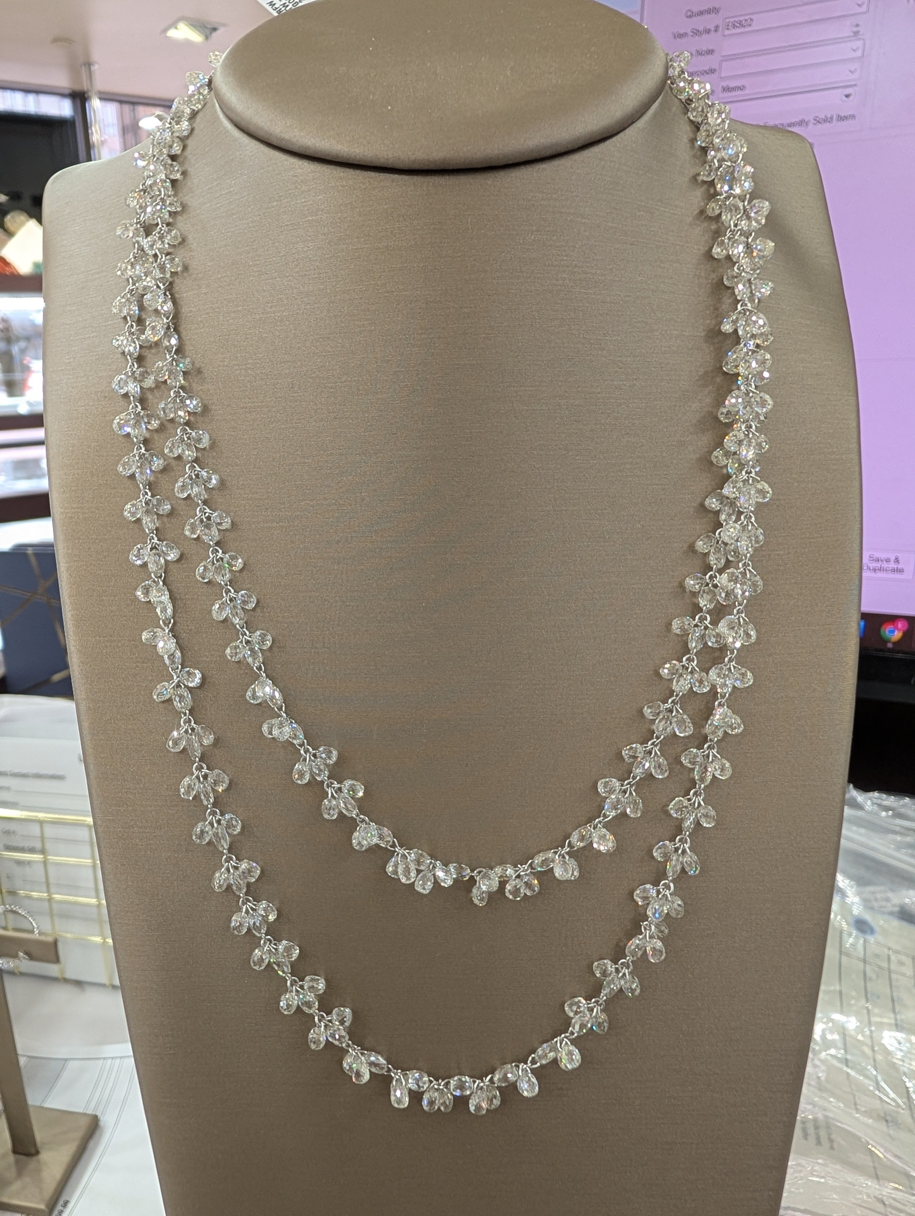 Briolette Diamonds Necklace