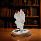 Crystal Skull with Agate