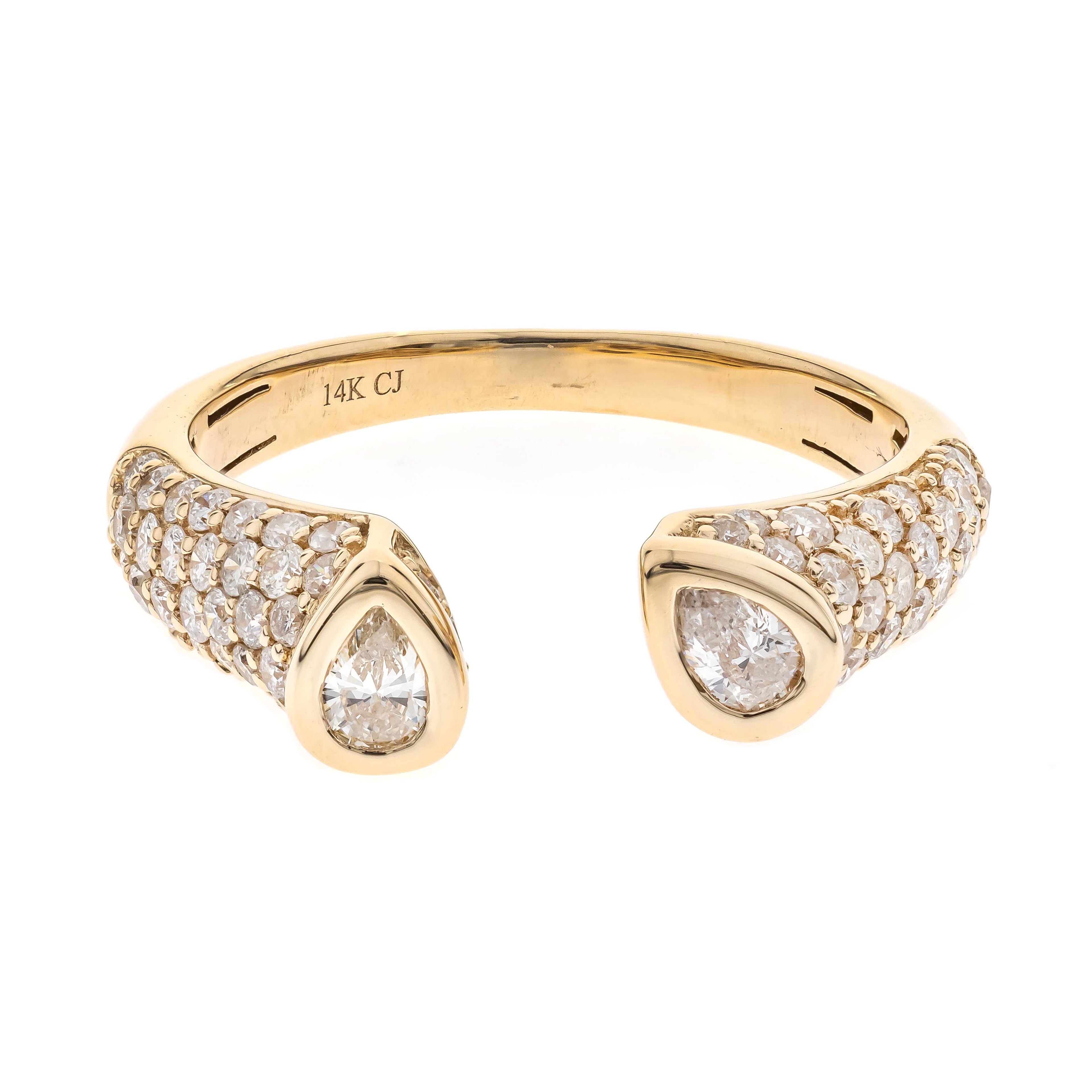 Pear and Round Diamond