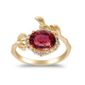 Oval Pink Tourmaline Ring