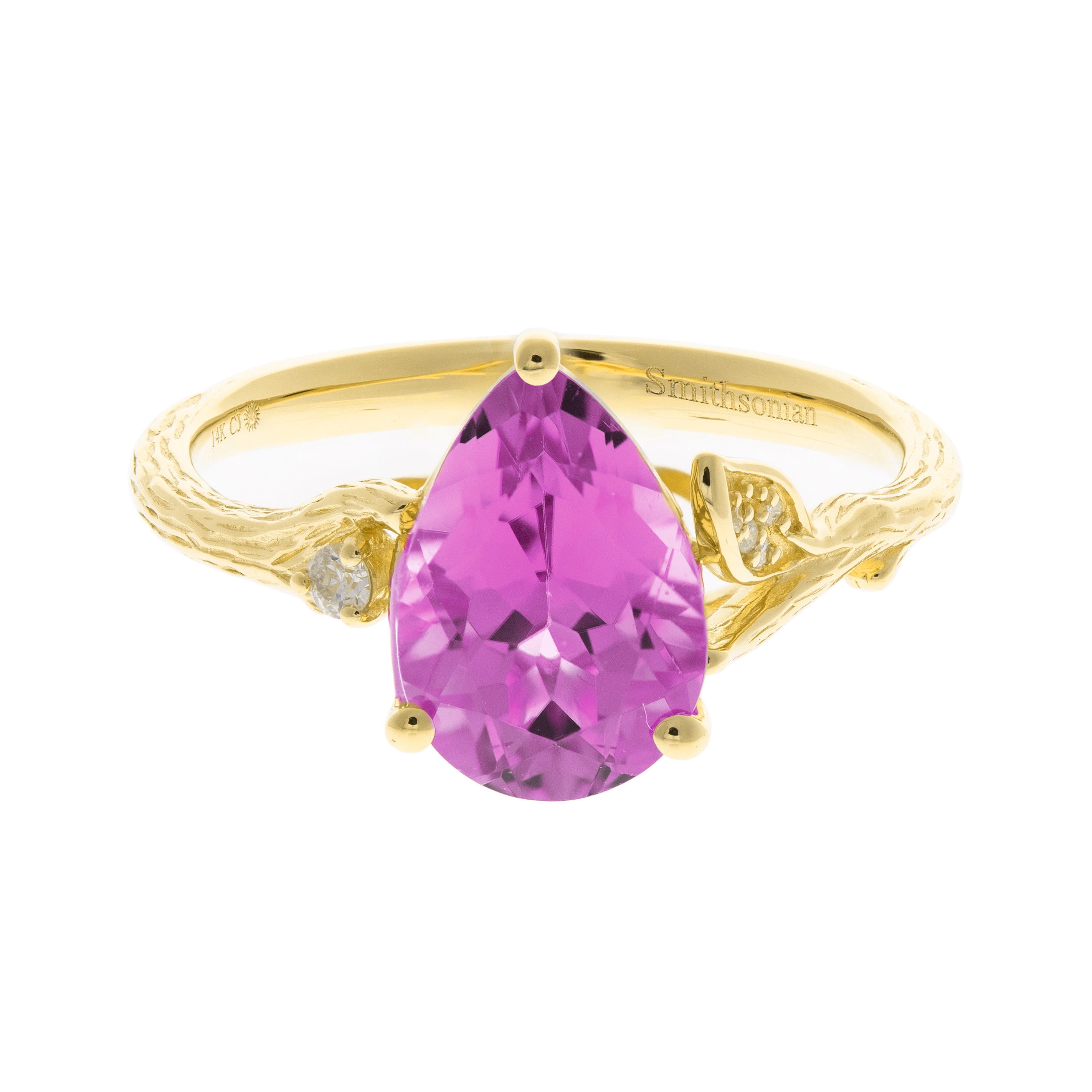 Pear Pink Tourmaline Ring