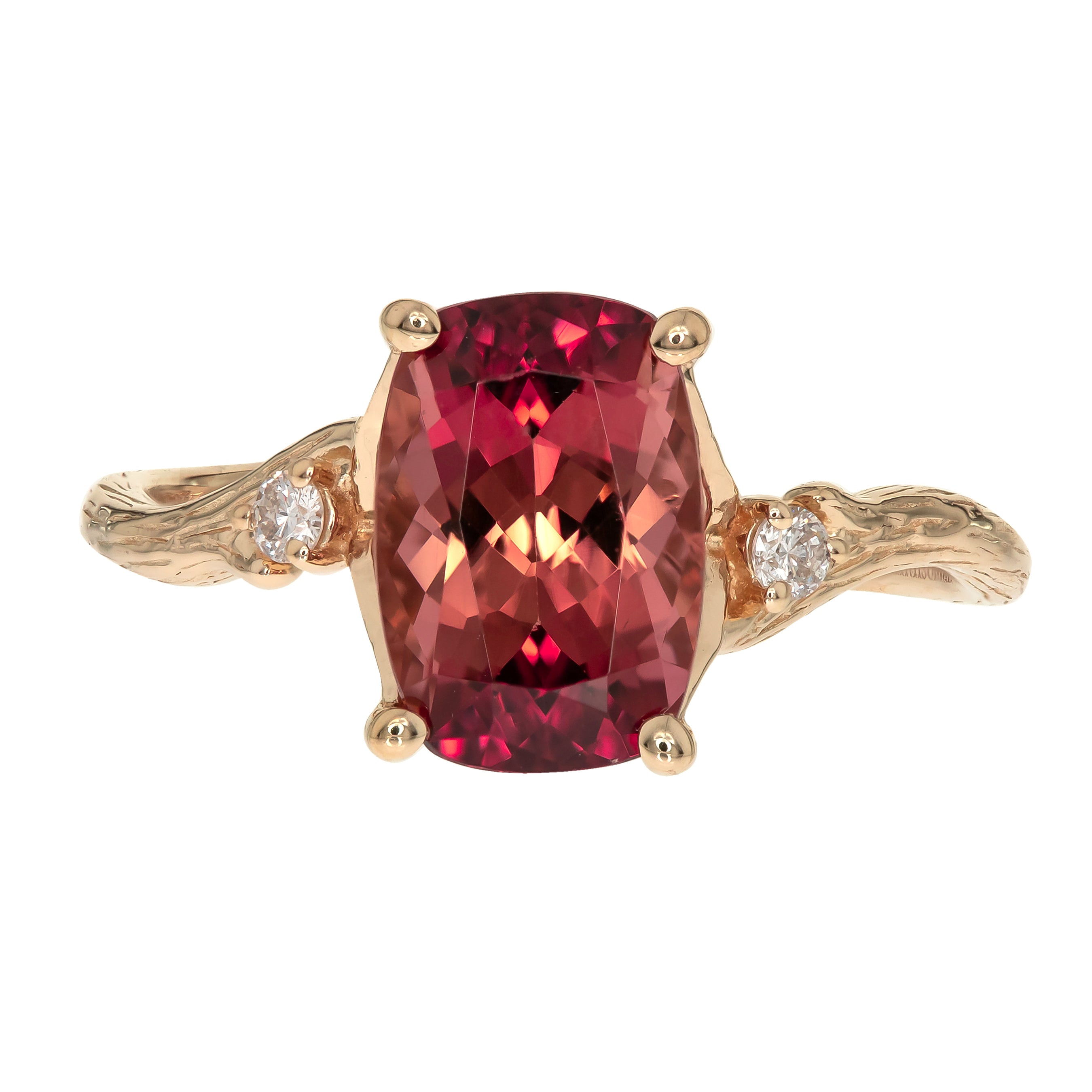 Square Cushion Tourmaline Ring