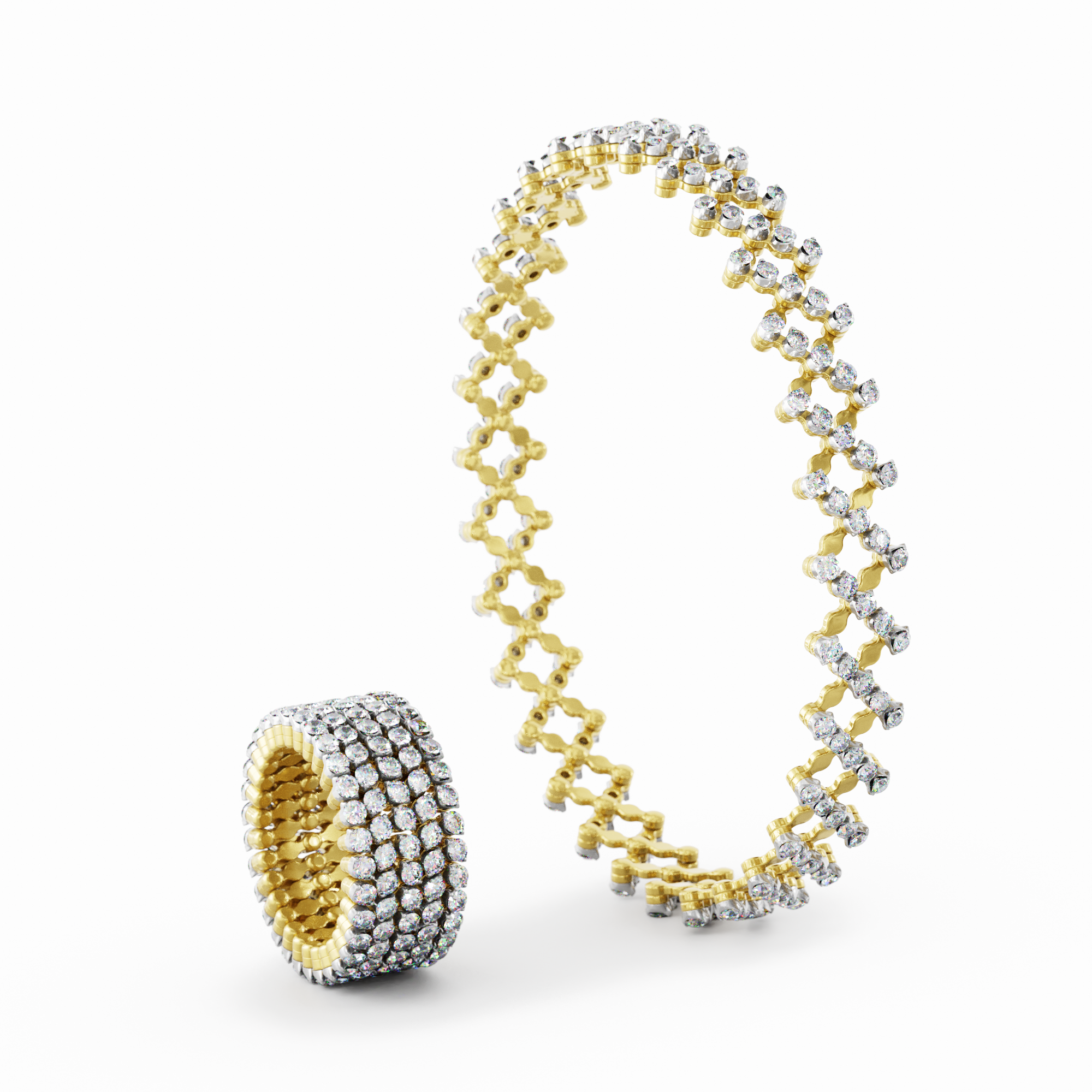 Diamond Ring Bracelet