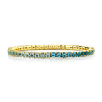 Stretch Ombre Blue Topaz Tennis Bracelet