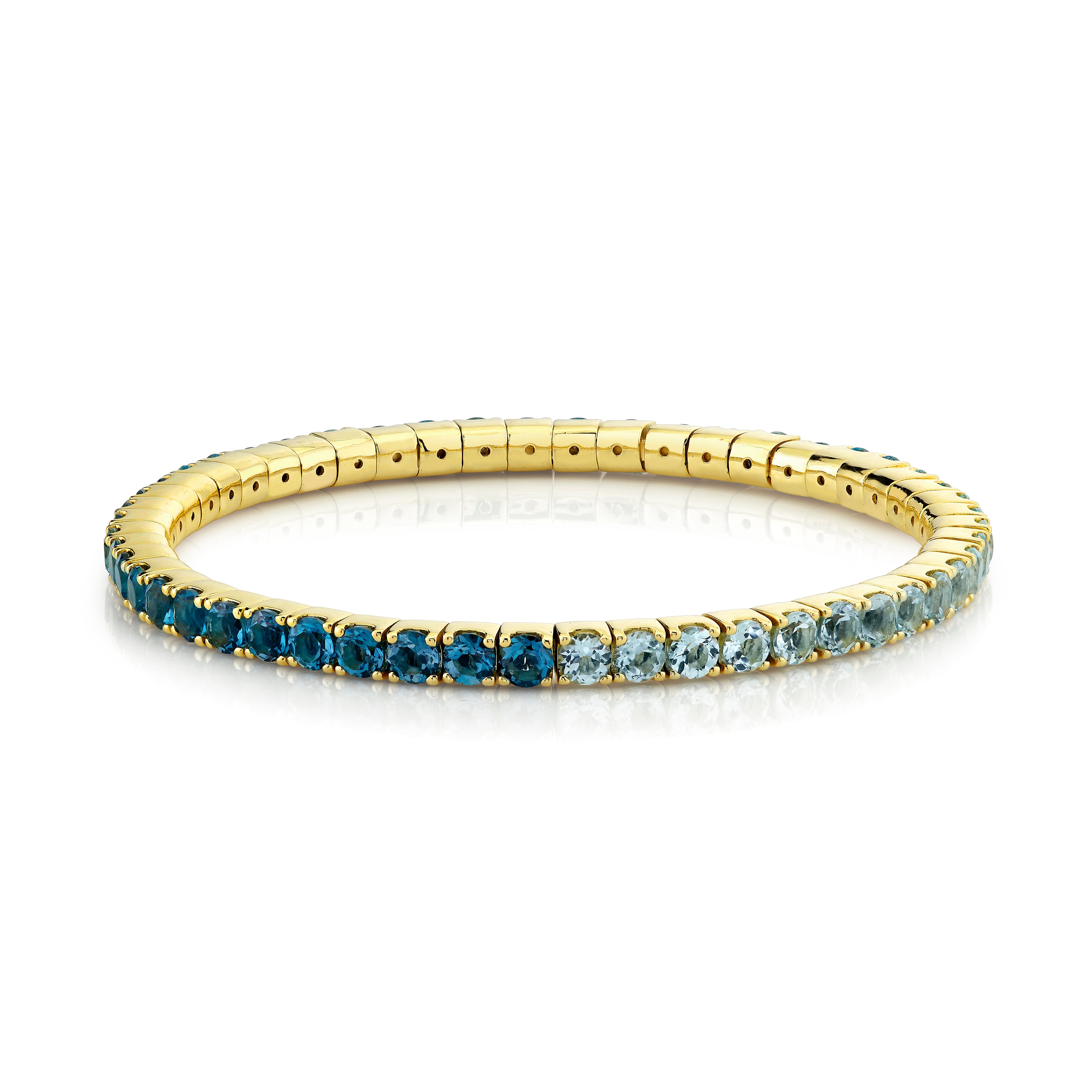 Stretch Ombre Blue Topaz Tennis Bracelet