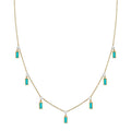 Rose Cut Diamond Chain With Bezel Set Tuquoise Baguettes