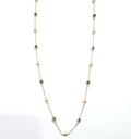 Tsavorite Chain With Strie Cushions