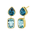 Blue Topaz Mix Shape Earrings
