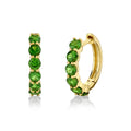 Tsavorite Garnet Huggie Earrings