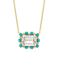 White Topaz Turquoise Necklace