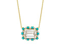 White Topaz Turquoise Necklace