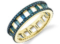 Topaz and Blue Diamond Band