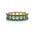 Topaz and Blue Diamond Band