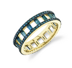 Topaz and Blue Diamond Band