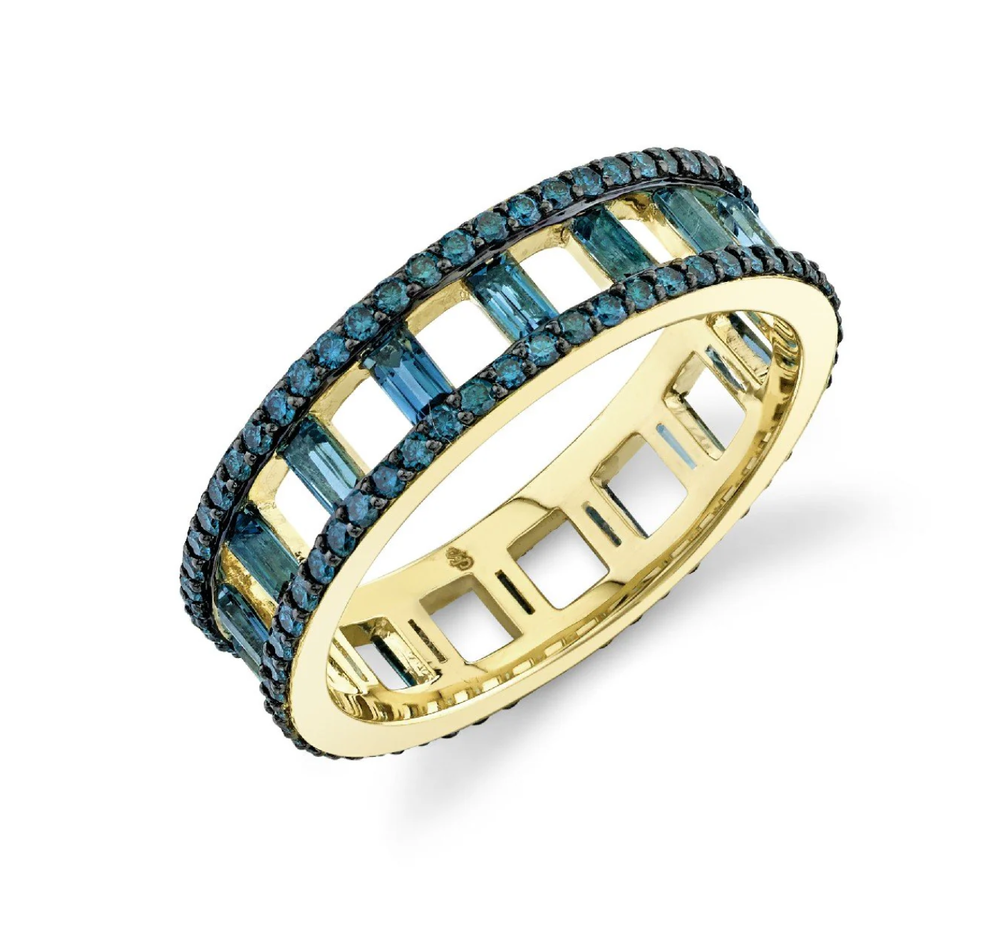 Topaz and Blue Diamond Band
