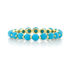 Turquoise Eternity Band With Prong Spacers