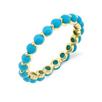 Turquoise Eternity Band With Prong Spacers