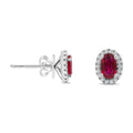 Oval Mozambique Ruby Earrings